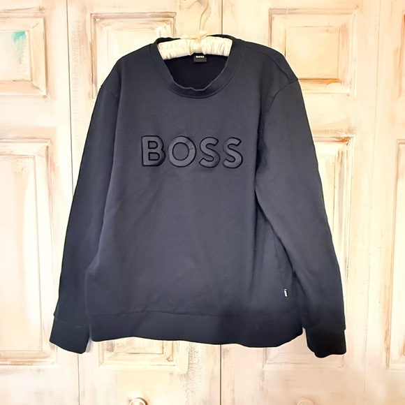 Boss Other - Hugo BOSS Men's Dark Gray Crewneck Sweater